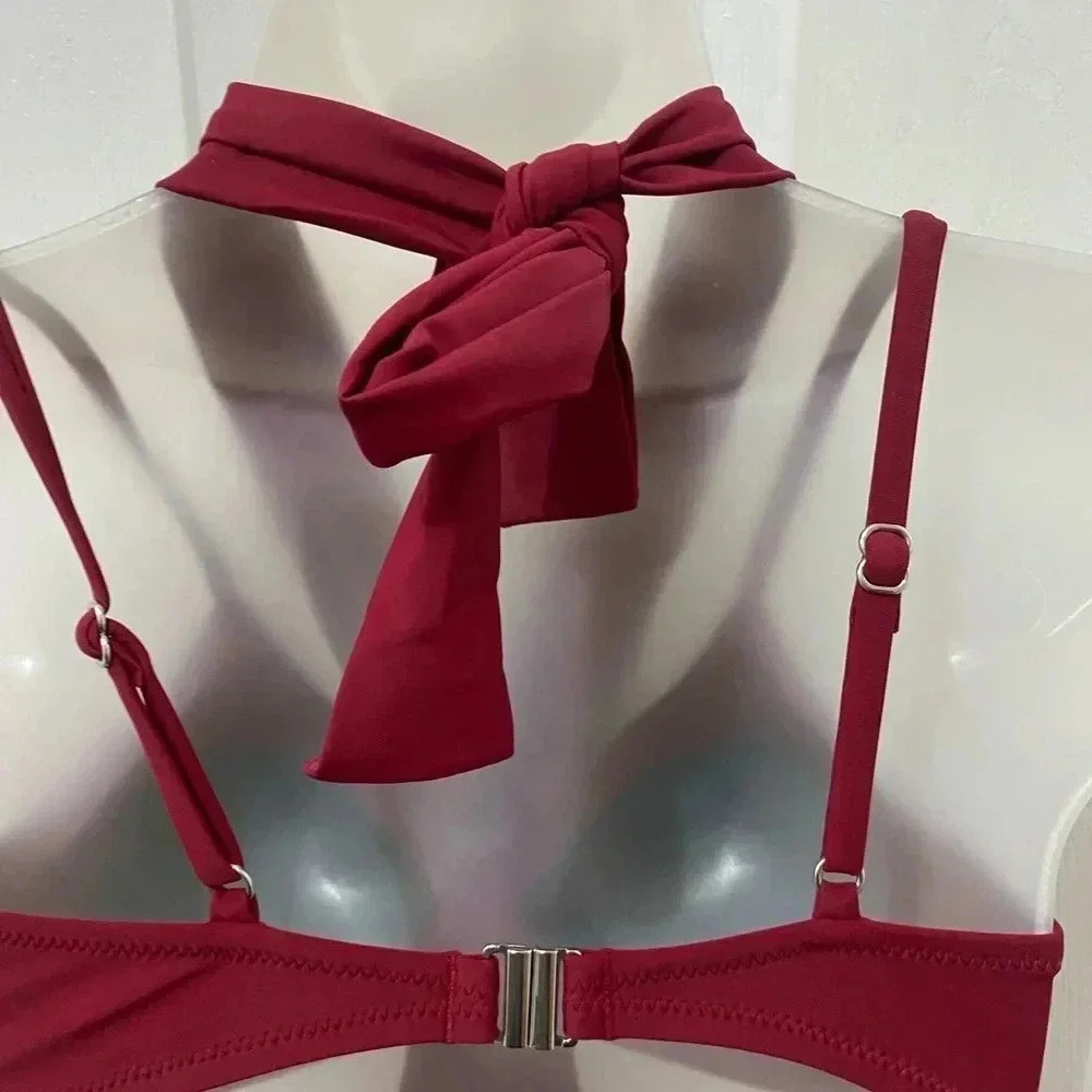 New Cupshe Red Cutout One Piece Swimsuit - Picture 7 of 7